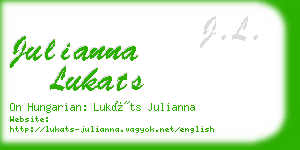 julianna lukats business card